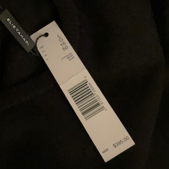 Elie Tahari leather The Amalia Pleated Mixed Media Sweater Dress
Color black - Picture 13 of 13